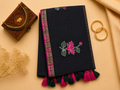 Mulcotton Lotus Embroidery Sarees (120 count)