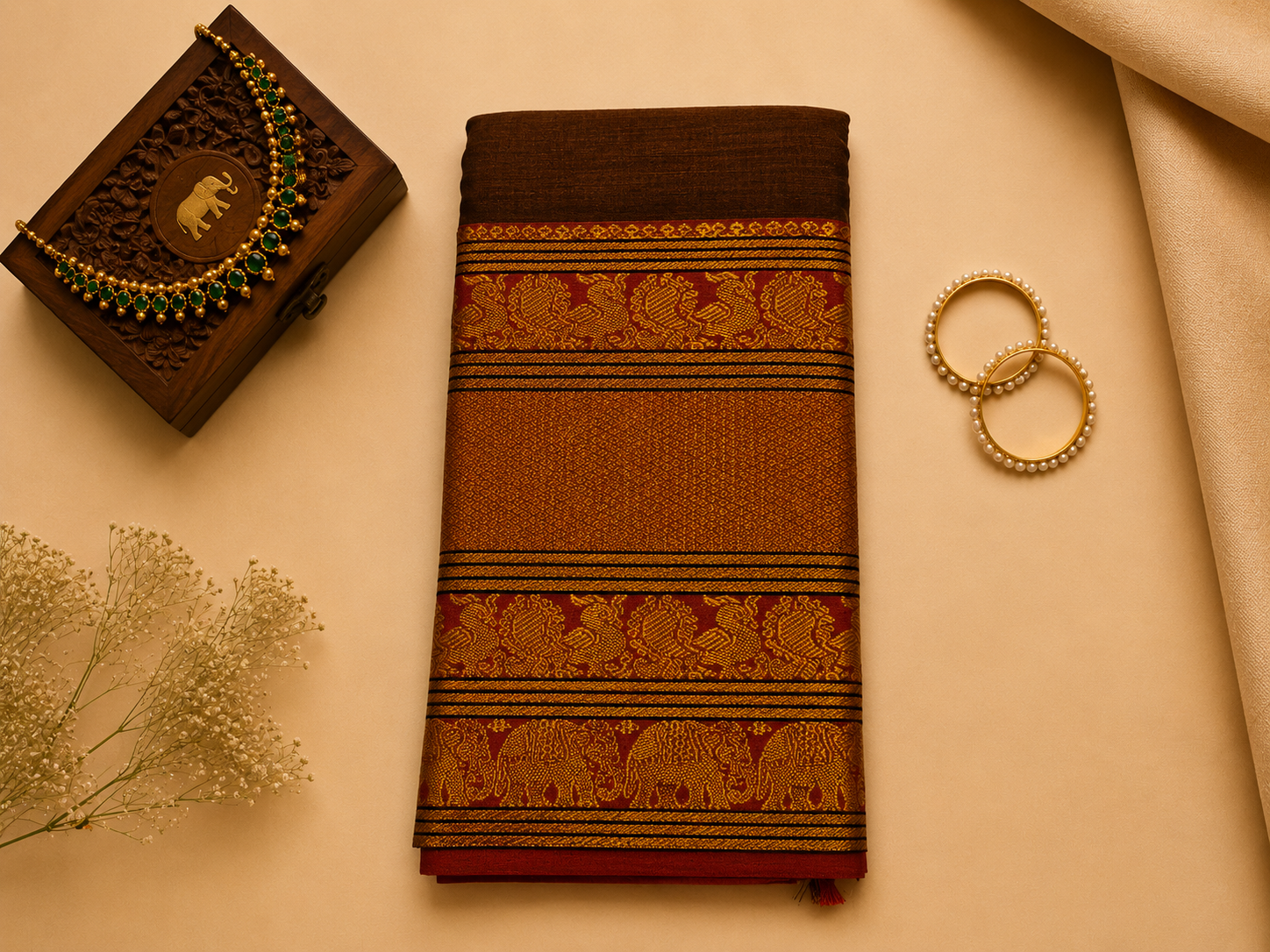 Narayanpeth Big Border Saree