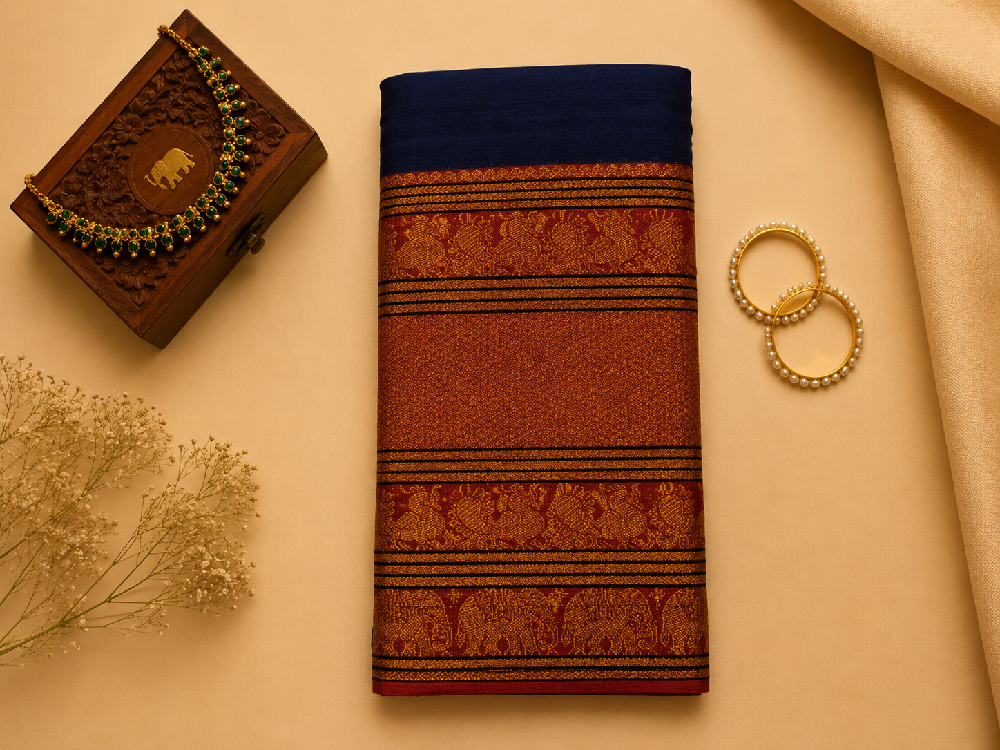 Narayanpeth Big Border Saree