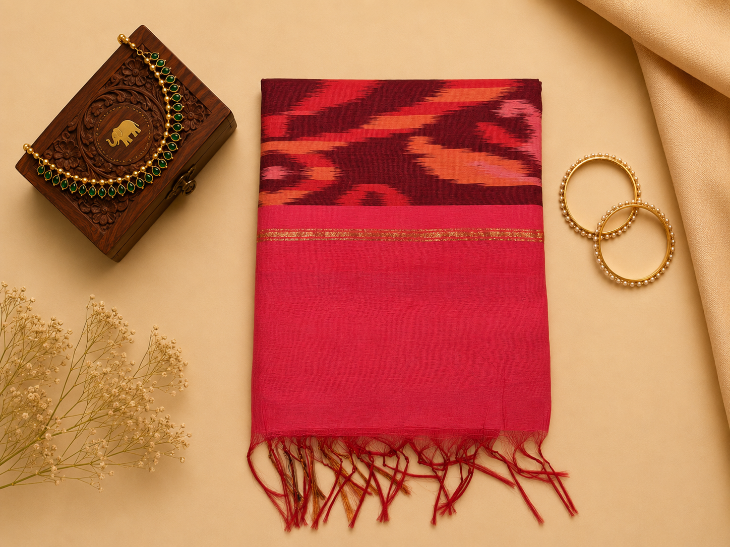 Pochampally Silk Cotton Saree