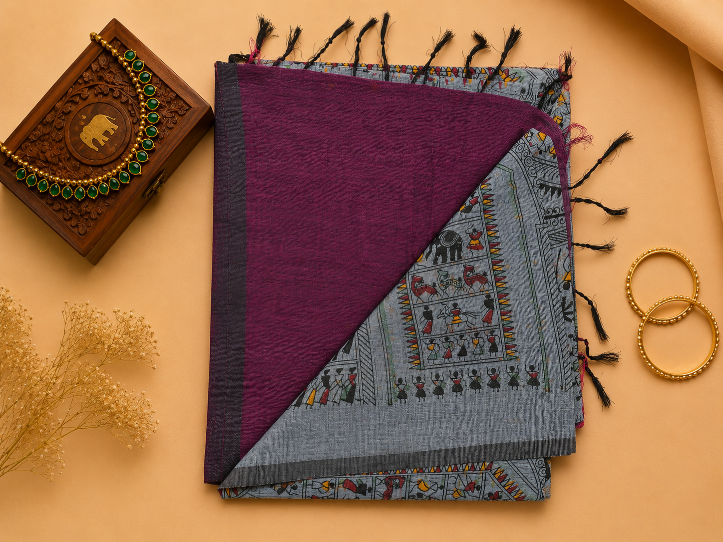 Madhubhani Cotton Silk Sarees