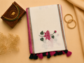 Mulcotton Lotus Embroidery Sarees (120 count)