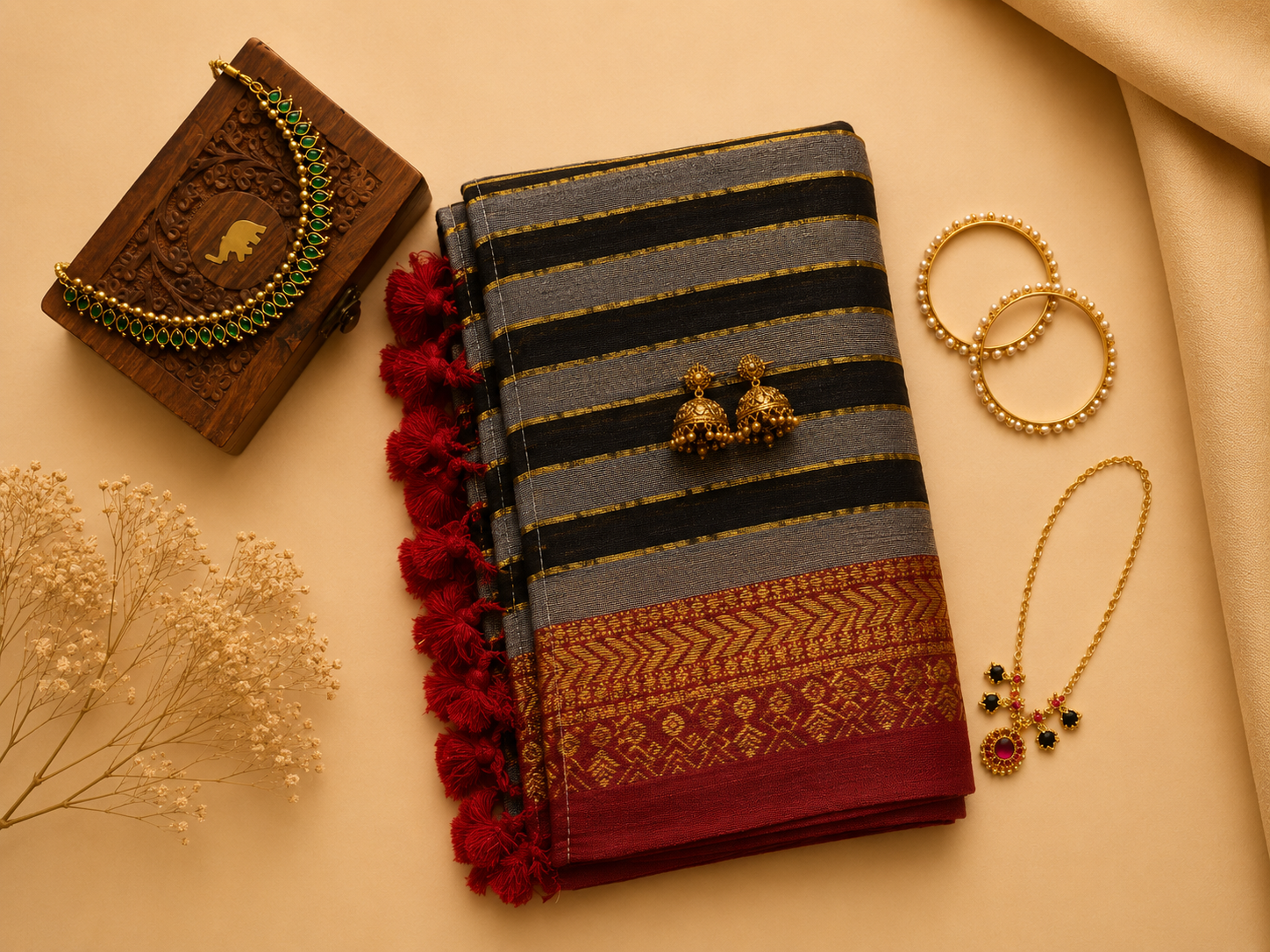 Mul Cotton Banarasi Border Saree