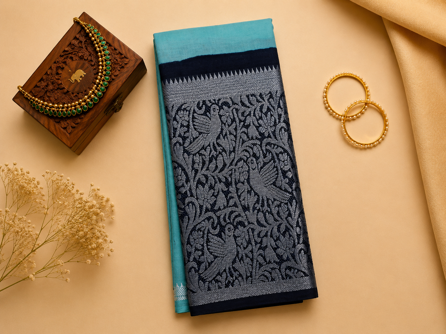 Madurai Sungudi Vasegara Design Saree