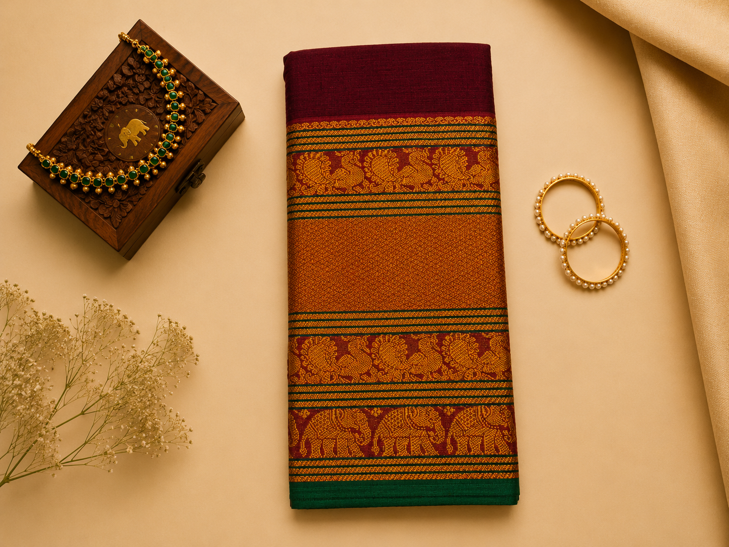 Narayanpeth Big Border Saree