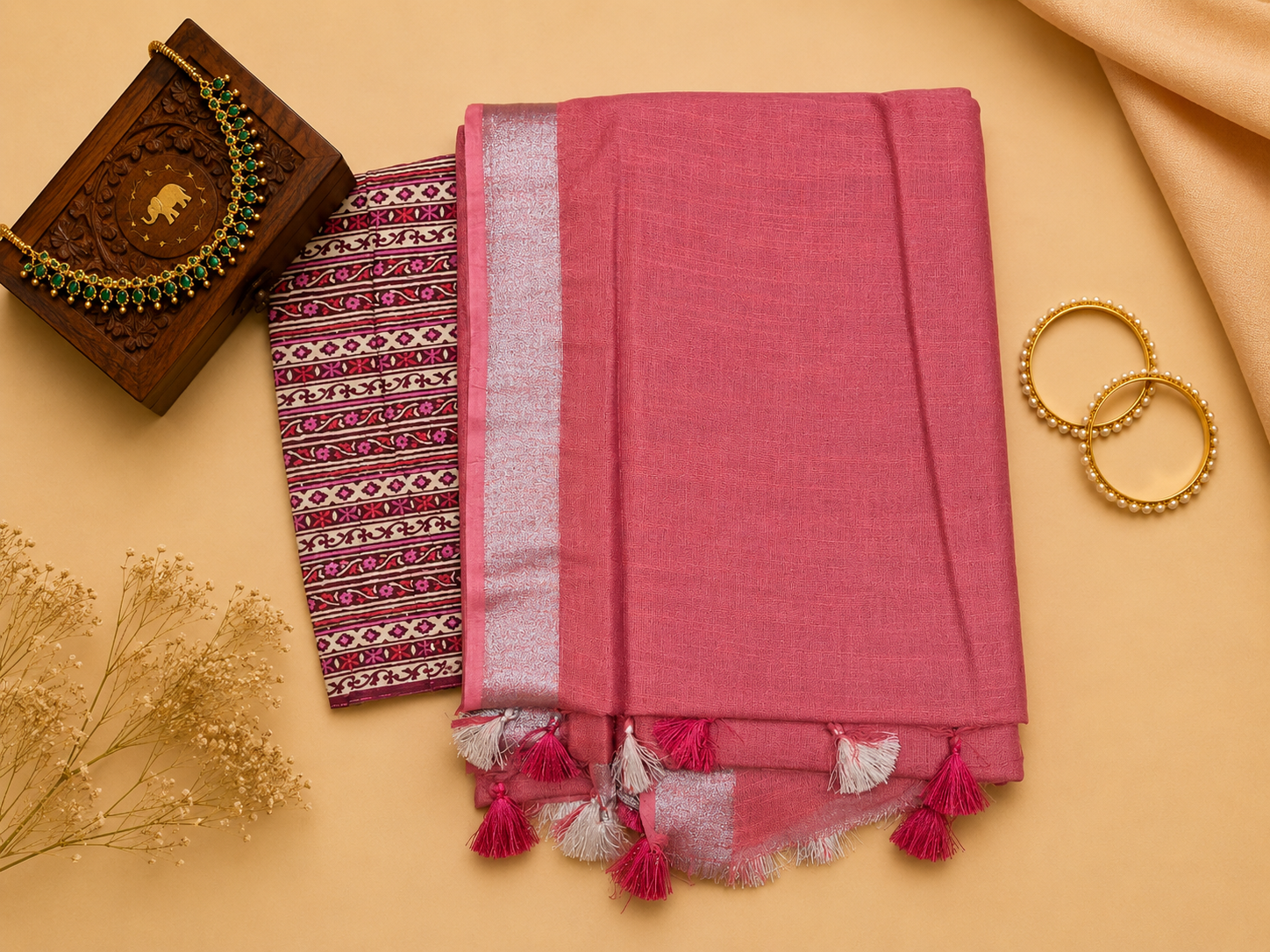 Linen Saree