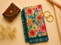 Linen Floral Saree