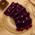 Mul cotton Pavizhamalli Embroidery Saree