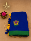 Sunflower Embroidery khadhi saree